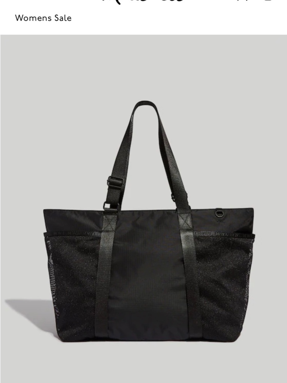 MWL Madewell (Re)sourced Recycled Ripstop Tote Black Mesh & Nylon bag